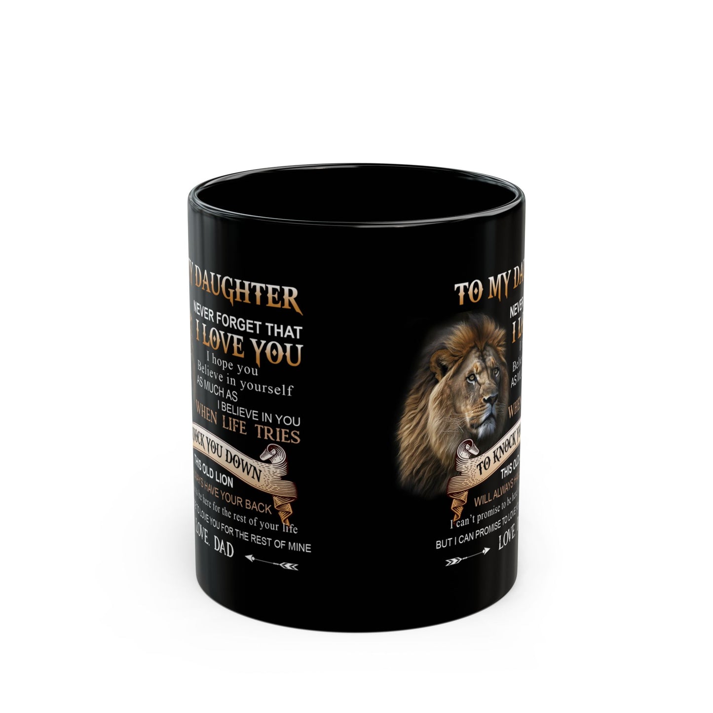 Black Mug (11oz, 15oz) To my Daughter from Dad BlackMug FBA