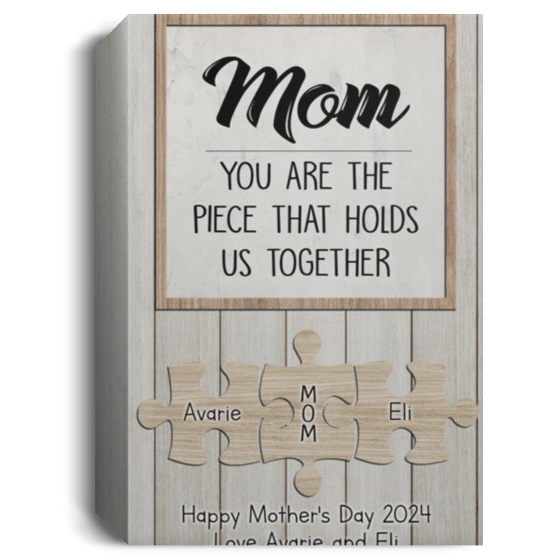 Happy Mother's Day 2024 Love Avarie and Eli cv812 112-0294855-0963436 CANPO15 Deluxe Portrait Canvas 1.5in Frame