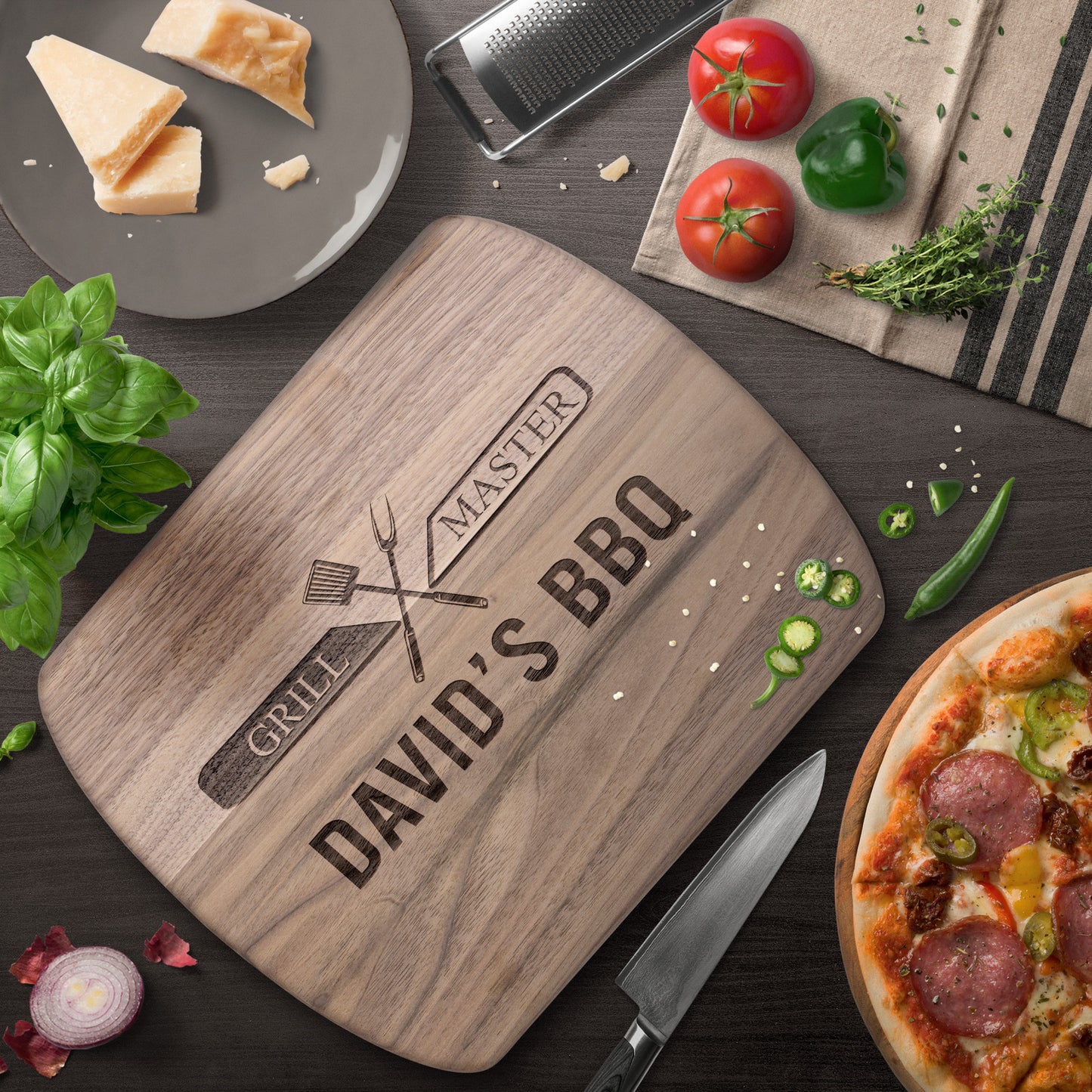 Grill Master BBQ mẫu 6 Thớt teelaunch version ngang