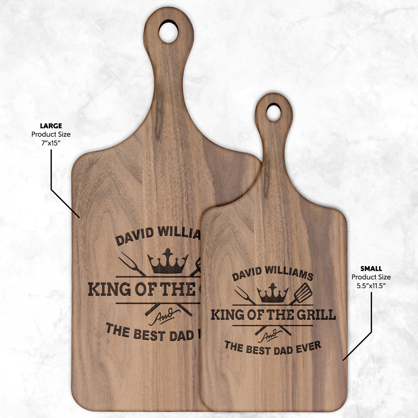 KingoftheGrill mẫu 13 Thớt teelaunch version dọc