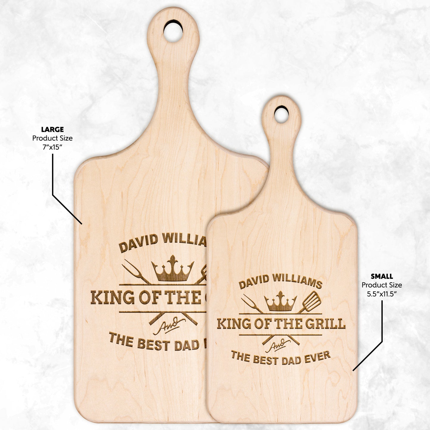 KingoftheGrill mẫu 13 Thớt teelaunch version dọc