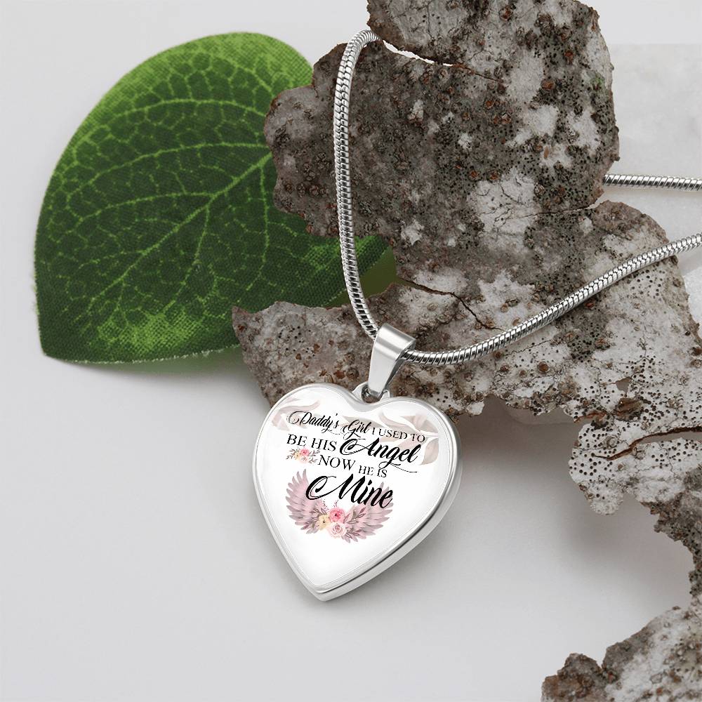 ohyespheteme10-9_413 Gifts Daddy's Girl I Used to Be His Angel Now He Is Mine Heart Pendant