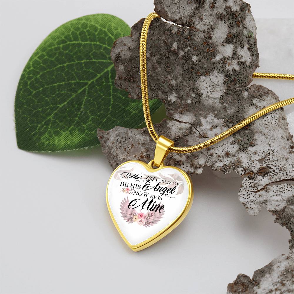 ohyespheteme10-9_413 Gifts Daddy's Girl I Used to Be His Angel Now He Is Mine Heart Pendant