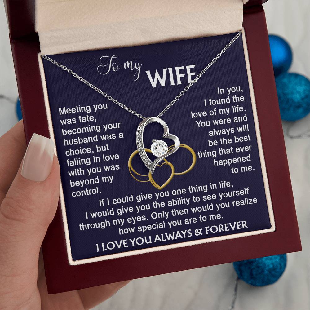 To My Beautiful Soulmate Necklace For Women, I Love You Jewelry To My Wife Necklace Gift for Women From Lover Husband Amazing Forever Love Gifts Boxes For Women, Soulmate Necklace For