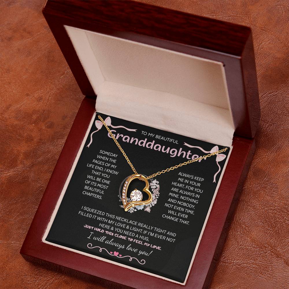 Granddaughter Gifts From Grandma Grandpa - To My Granddaughter Necklace With Heartfelt Message & Elegant Box, Jewelry Gift For Birthday, Graduation, Valentines, Mothers Day, Christmas & More