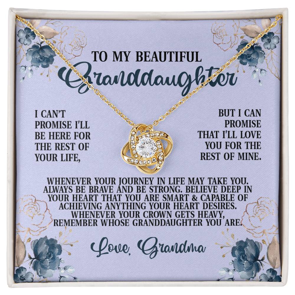 GranDdaughter I Can't promise Knot Necklace for Granddaughter Vippppp