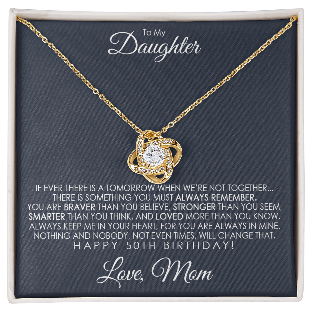Wonderful Gift Daughter's 50th Birthday Necklace Gift With Message Card, To My Daughter 50th Birthday Gift, Daughters 50th Birthday, 50th Birthday From Mom on Brithday, Vacation, Christmas Gifts VIGIF (x1) 69.95 laisaleOrderromet07-52021_168