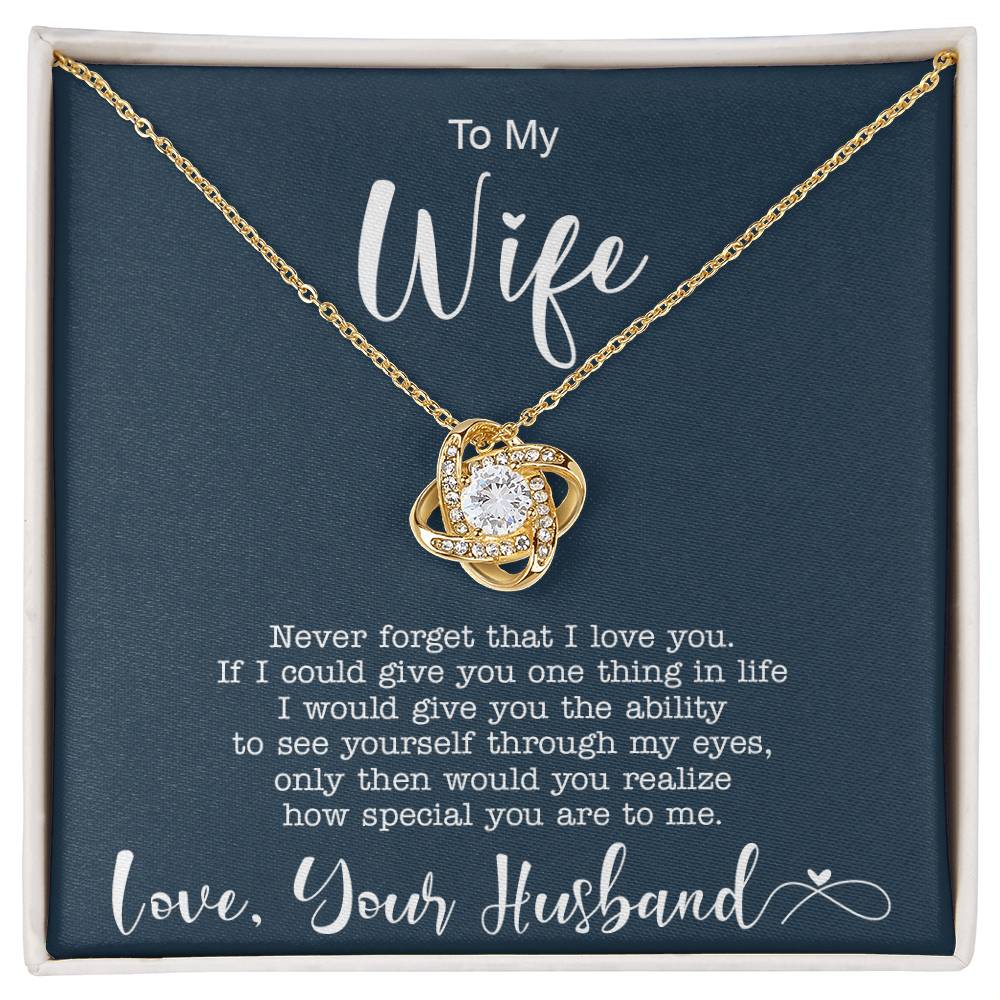 to my Wife Love Knot Necklace for Granddaughter Vippppp