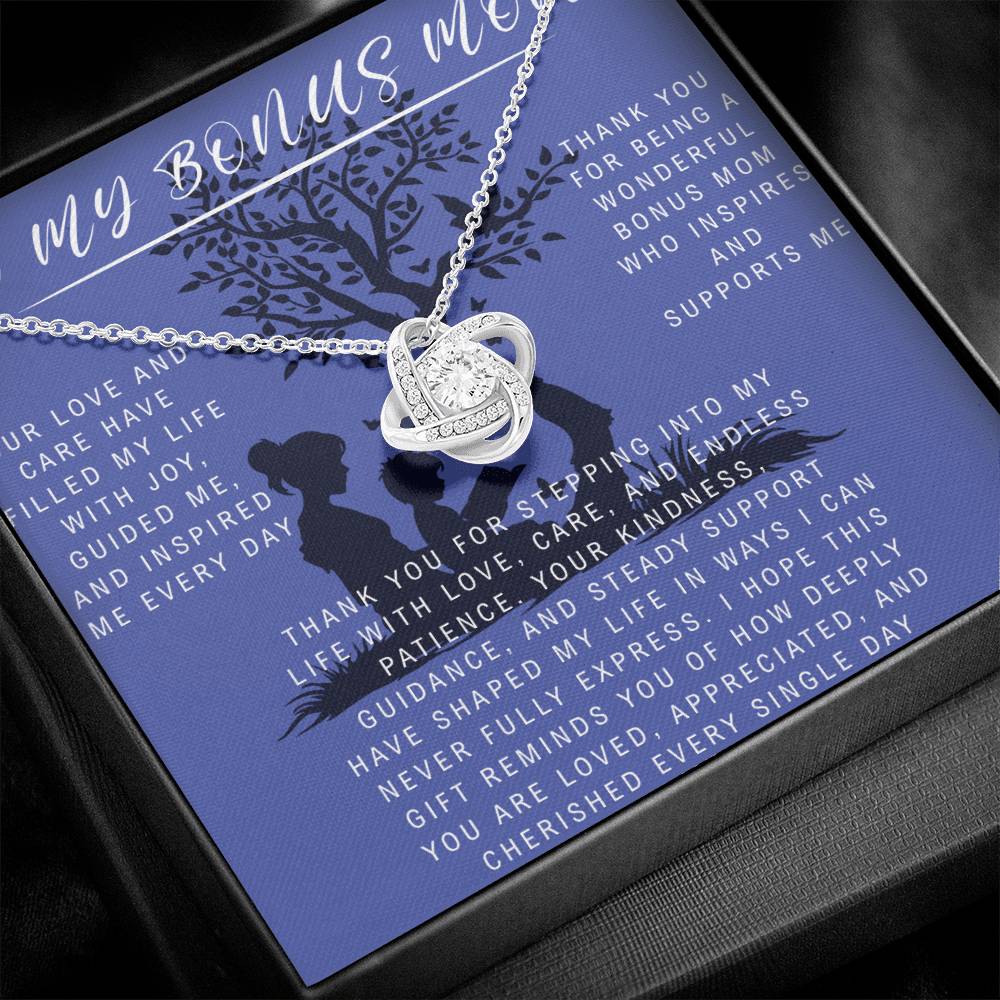 Stainless Steel Necklace for Stepmom – Meaningful Gift from Daughter or Son for Mother’s Day, Birthday, Christmas.