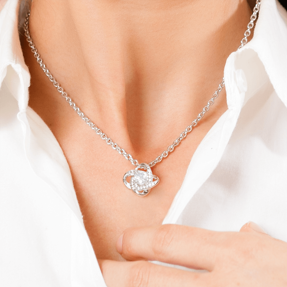 To my Wife from Husband Beautiful Necklace Love Knot