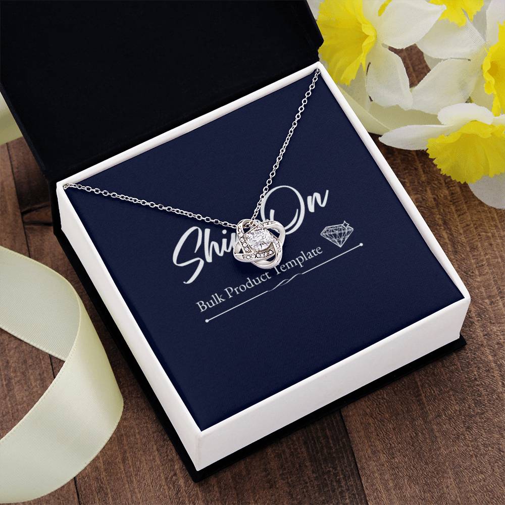 Knot Necklace Template Silver coanh Main up AMZVippppp