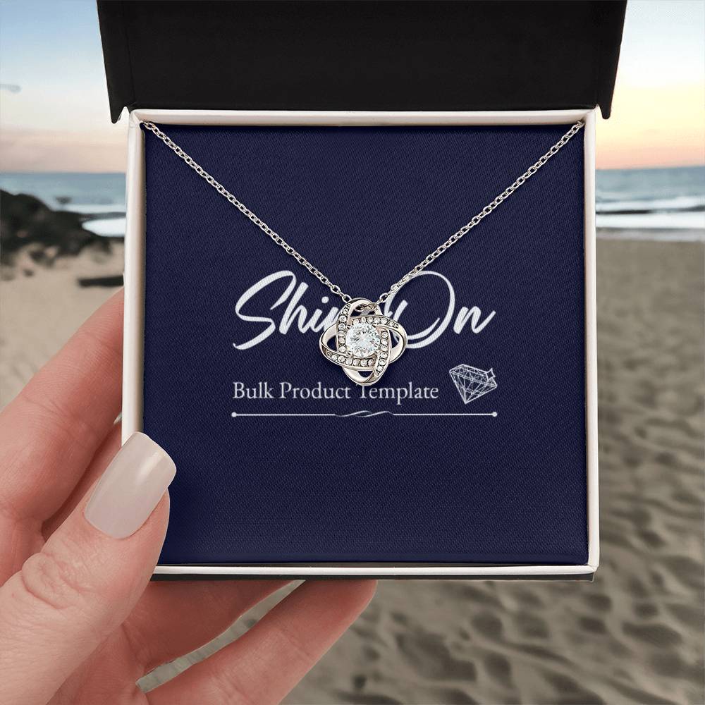 Knot Necklace Template Silver coanh Main up AMZVippppp