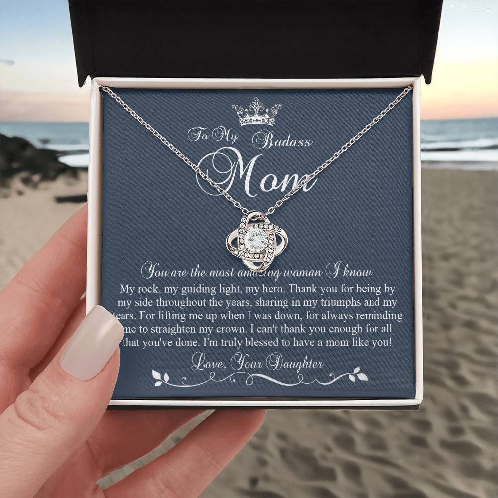 to my dadass Mom Knot Necklace Template Silver coanh Main up AMZVippppp
