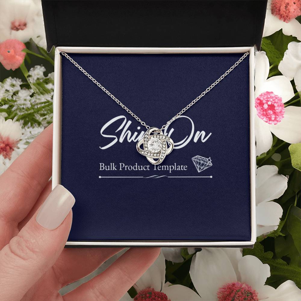Knot Necklace Template Silver coanh Main up AMZVippppp
