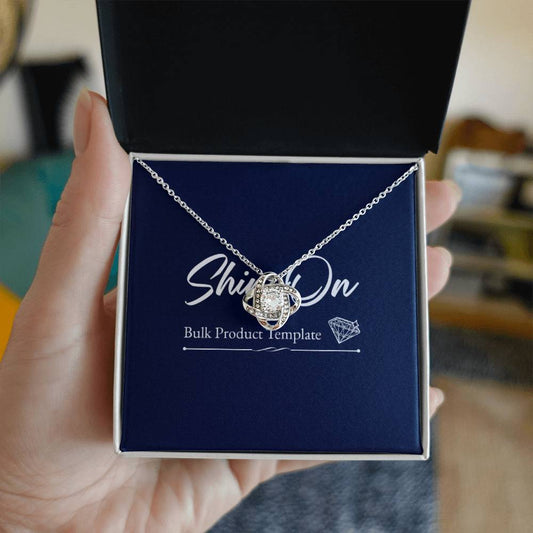 Knot Necklace Template Silver coanh Main up AMZVippppp