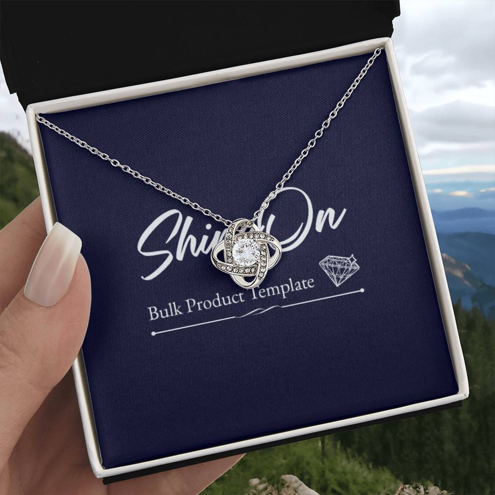 Knot Necklace Template Silver coanh Main up AMZVippppp
