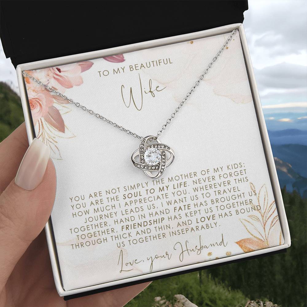 to my beautiful Wife Knot Necklace for Granddaughter Vippppp