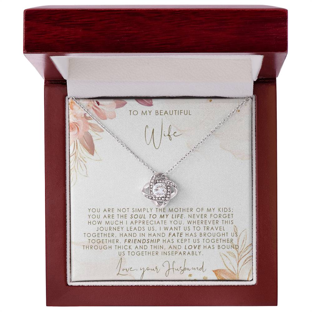 to my beautiful Wife Knot Necklace for Granddaughter Vippppp