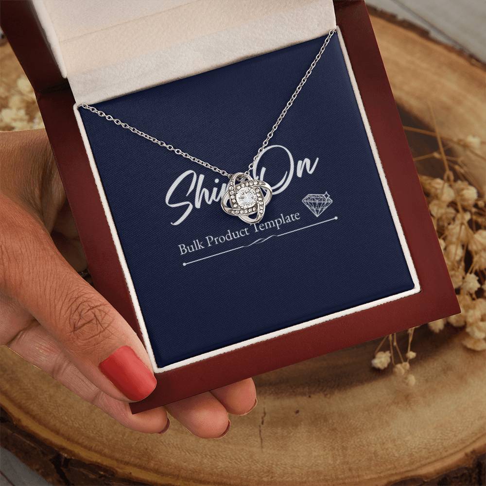 Knot Necklace Template Silver coanh Main up AMZVippppp