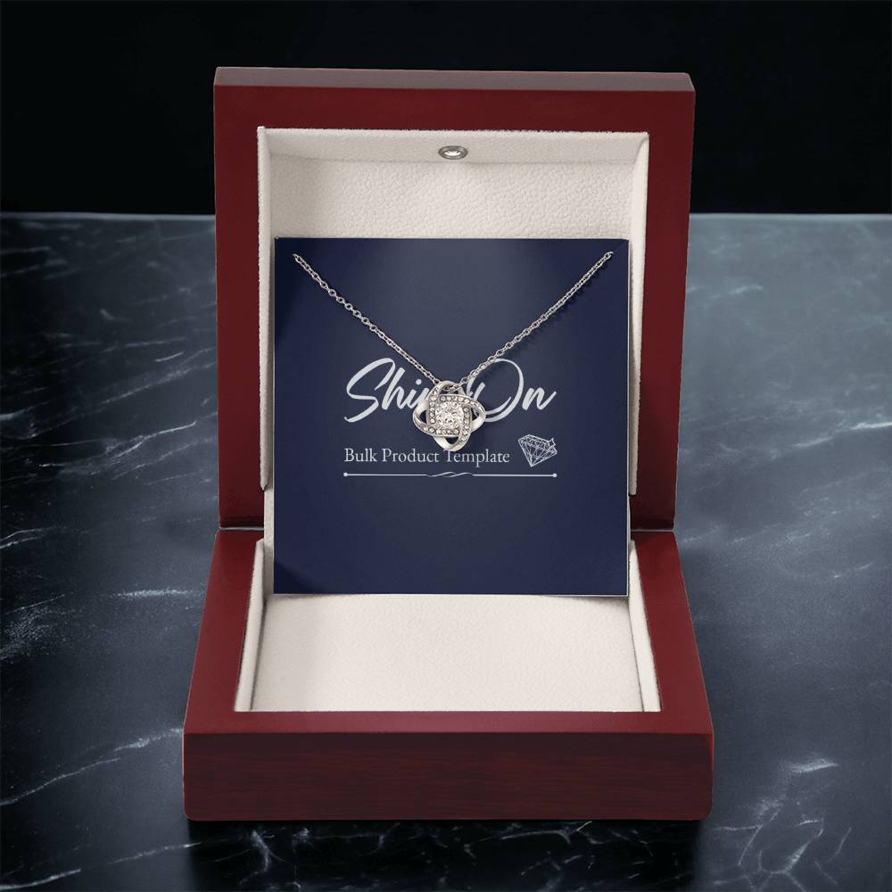 Knot Necklace Template Silver coanh Main up AMZVippppp