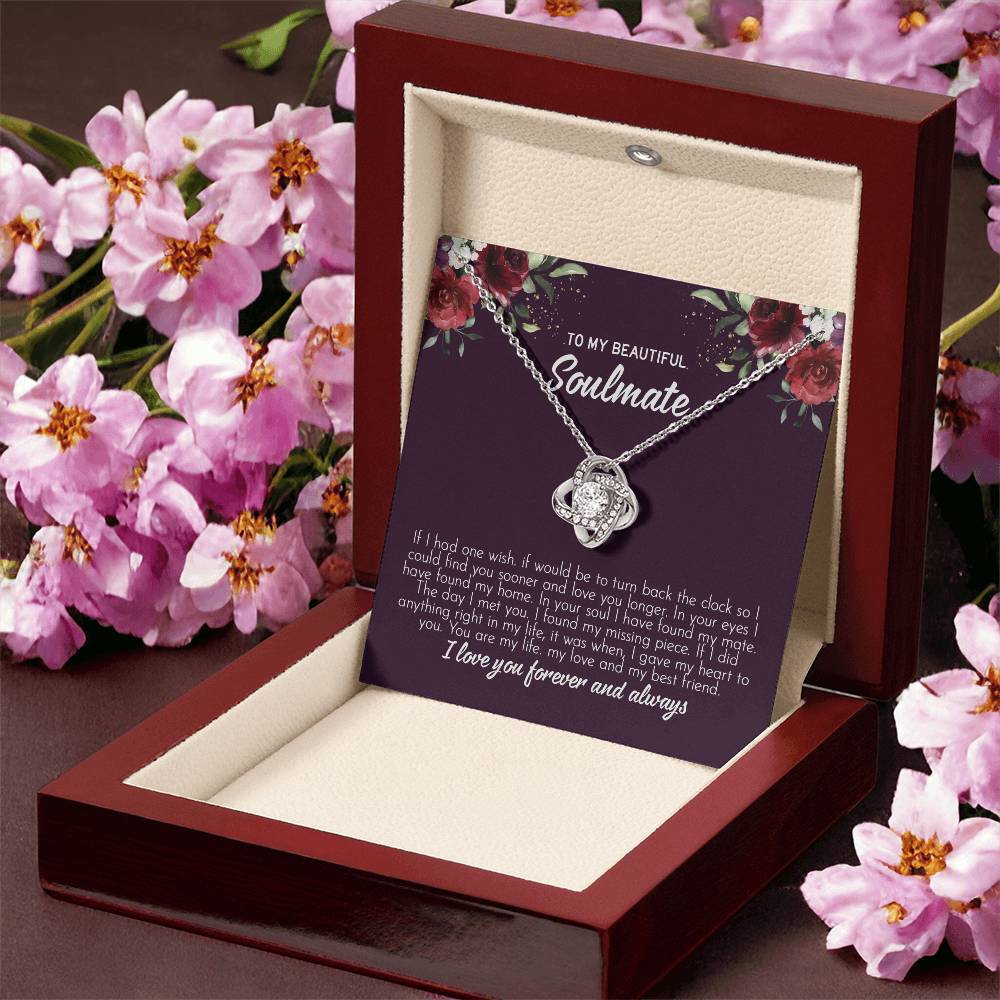 to my beautiful soulmate Knot Necklace Template Silver coanh Main up AMZVippppp