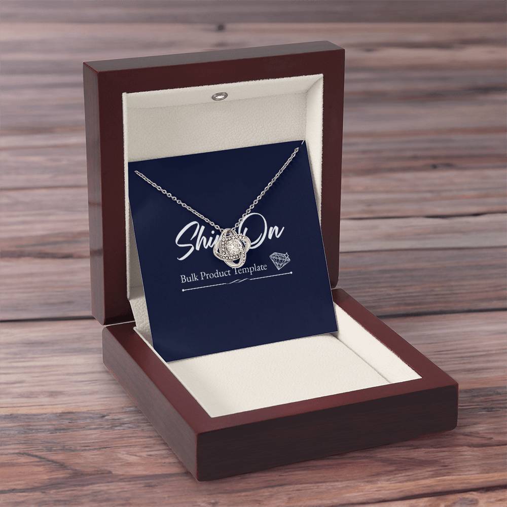 Knot Necklace Template Silver coanh Main up AMZVippppp