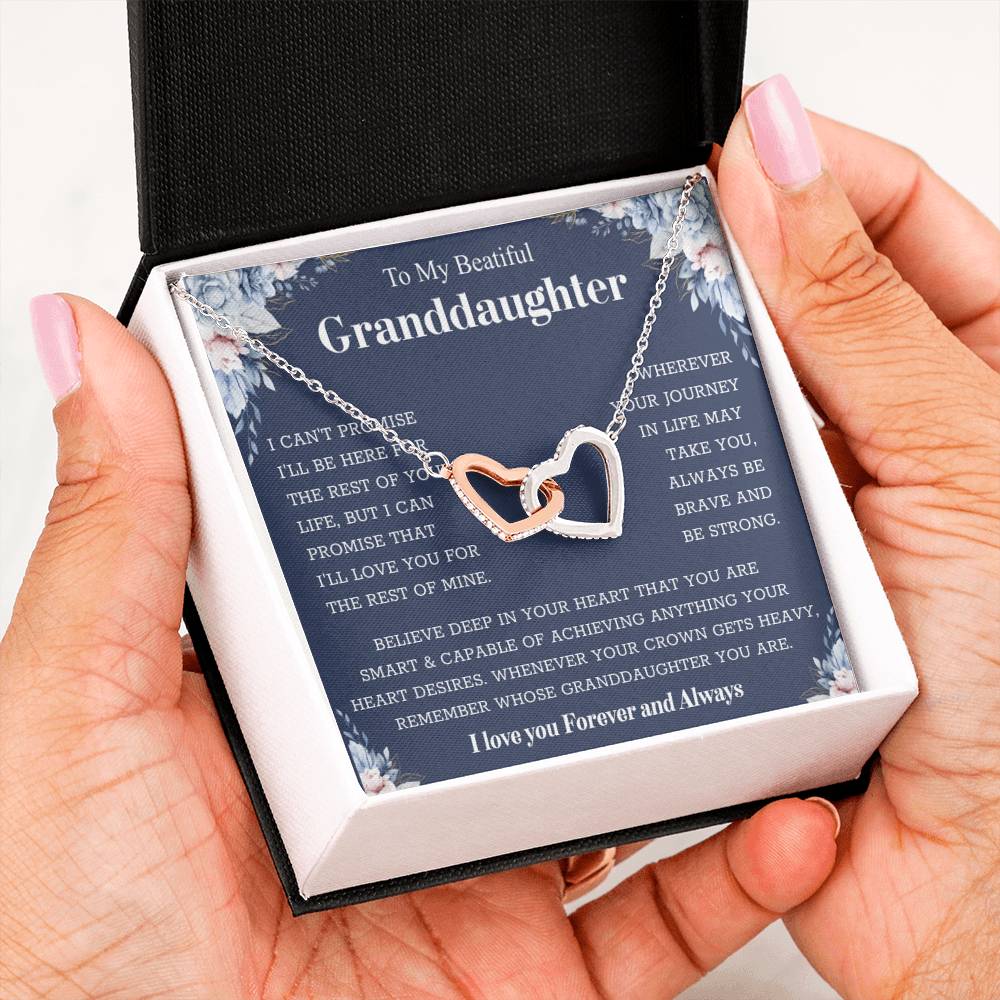 Granddaughter Gifts From Grandma Grandpa - To My Granddaughter Necklace With Heartfelt Message & Elegant Box, Jewelry Gift For Birthday, Graduation, Valentines, Mothers Day, Christmas & More