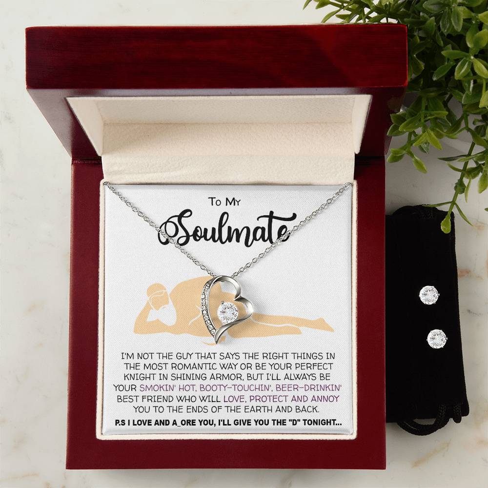 Necklace To my Soulmate necklace for Women Gifts from Boyfriend Funny Gifts For Girlfriend Best Birthday Gift Ideas For Wife, Romantic Jewelry For Her Anniversary on Valentine day Forever love FOr Granddaughter Vippppppp