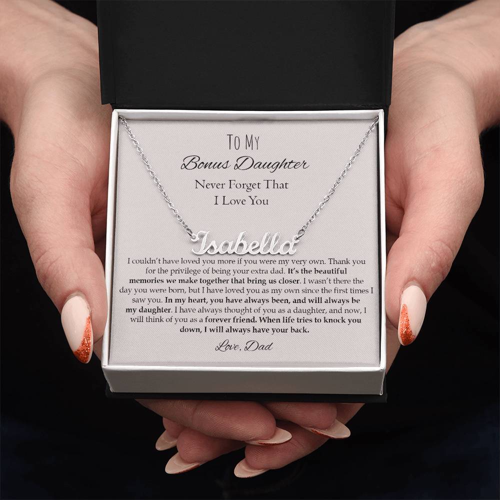 B0BNK3SZL4 Bonus Daughter Gift Step Daughter Personalized Name Necklace Custom jewelry GiftsfordaughterCustomname_9