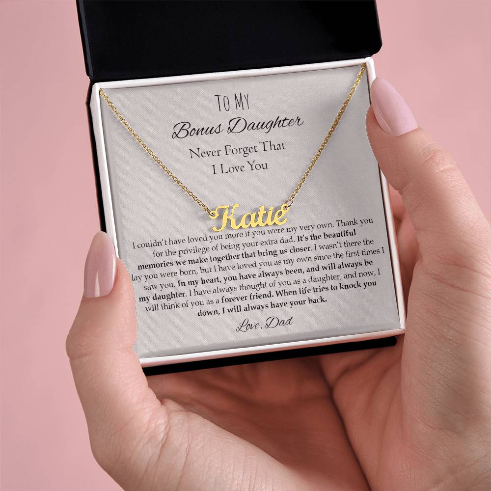 B0BNK3SZL4 Bonus Daughter Gift Step Daughter Personalized Name Necklace Custom jewelry GiftsfordaughterCustomname_9