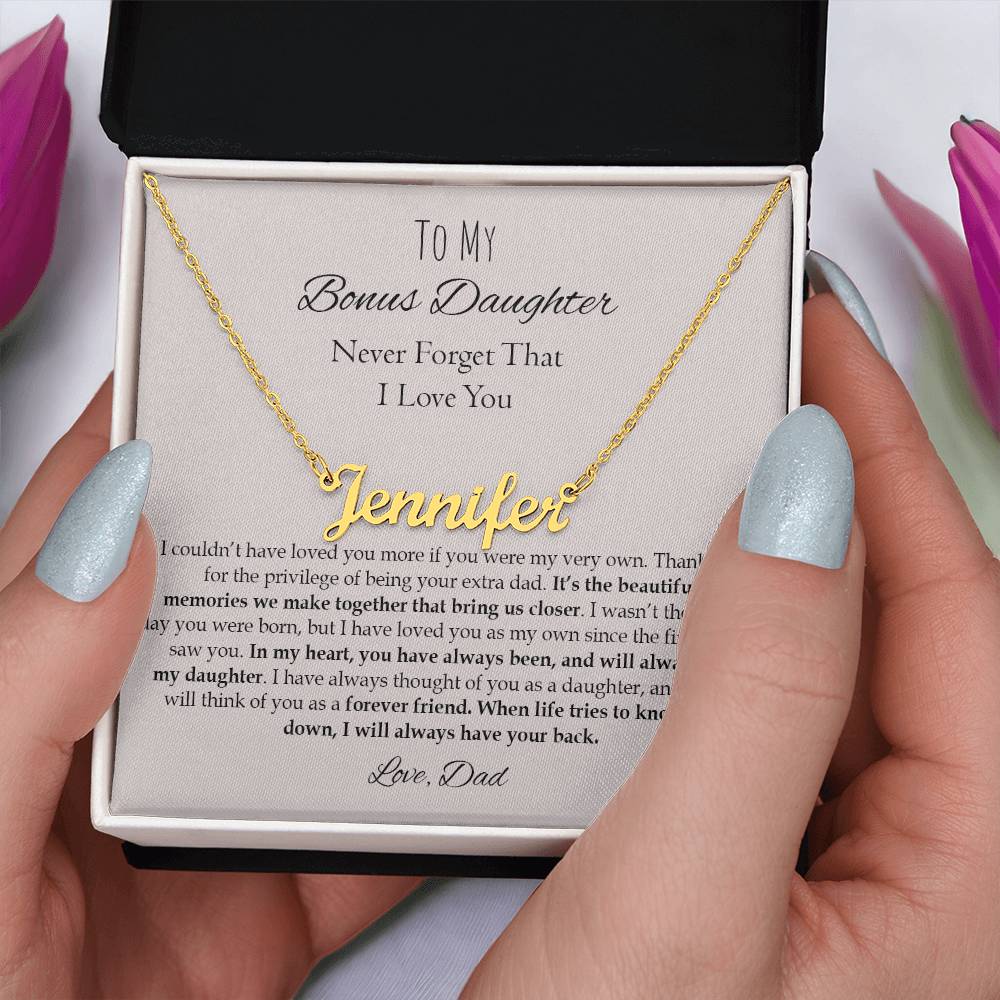 B0BNK3SZL4 Bonus Daughter Gift Step Daughter Personalized Name Necklace Custom jewelry GiftsfordaughterCustomname_9