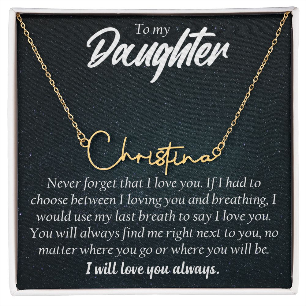 B0BNKF8JVZ VIRAGIL Custom Name Necklace for Daughter, Daughter Christmas Gift,