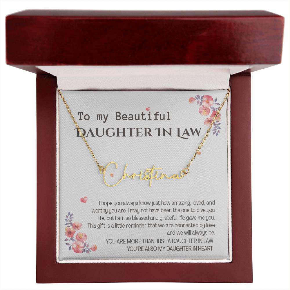 Personalized Necklace with Name, Gifts for Daughter Necklace custom name Customized Jewelry Gifts for Women, Wonderful Daughter Necklaces for Mother Daughter Gifts for Daughter from Dad on Christmas