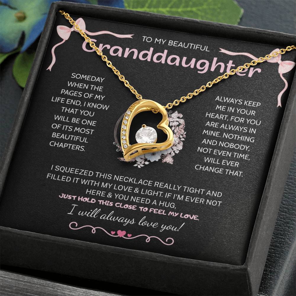 Granddaughter Gifts From Grandma Grandpa - To My Granddaughter Necklace With Heartfelt Message & Elegant Box, Jewelry Gift For Birthday, Graduation, Valentines, Mothers Day, Christmas & More