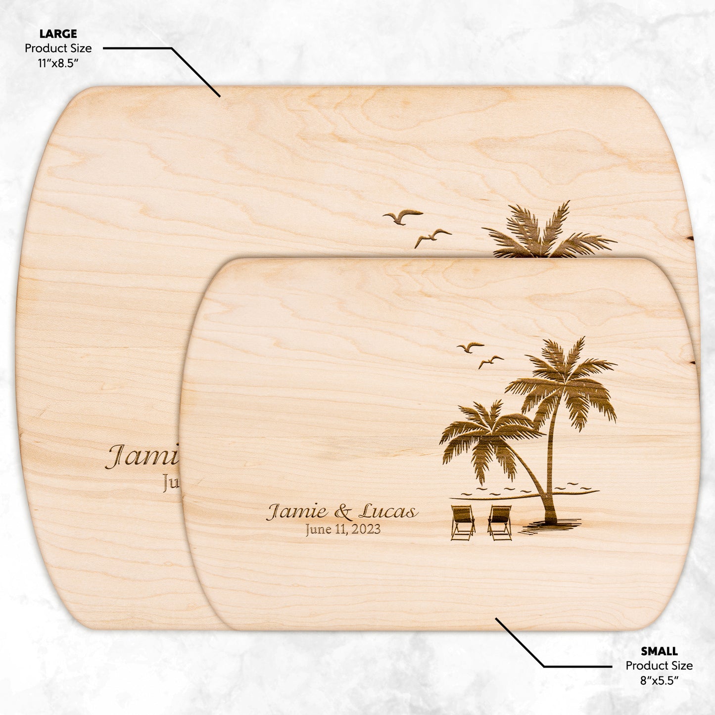 test Custom Couple name Beach vuông