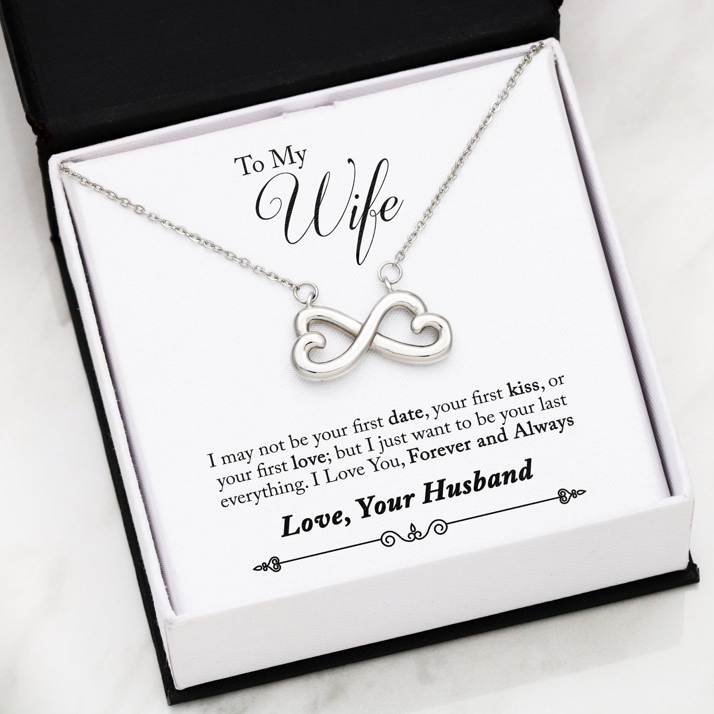 Infinity Heart Necklace 04-Husband-2-Wife-First