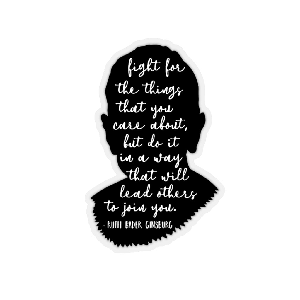 1 Pcs Sticker Decor Ruth Bader Ginsburg Quote Kiss-Cut Stickers, Notorious RBG Sticker Laptop Decal, Stickers for Hydroflask, Cell Phones, Ruth Bader Ginsburg size custom Sticker for Laptop Decal Wall ASIN: B08XTYCWLZ