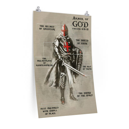 Knight Templar Poster - Armor of God Family Friend Gift