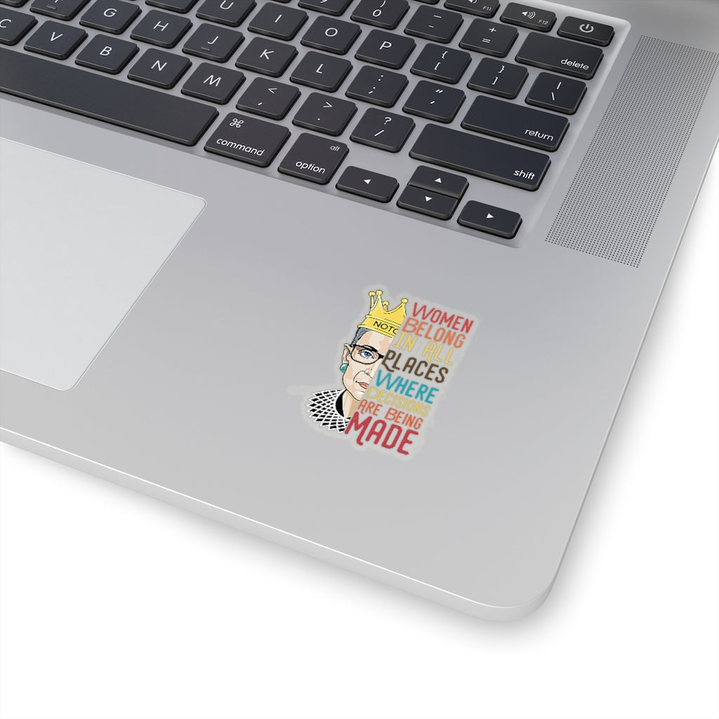 1 Pcs Sticker Decor Ruth Bader Ginsburg Quote Kiss-Cut Stickers, Notorious RBG Sticker Laptop Decal, Stickers for Hydroflask, Feminist Sticker, Supreme Court Size Custom Sticker for Laptop Decal Wall