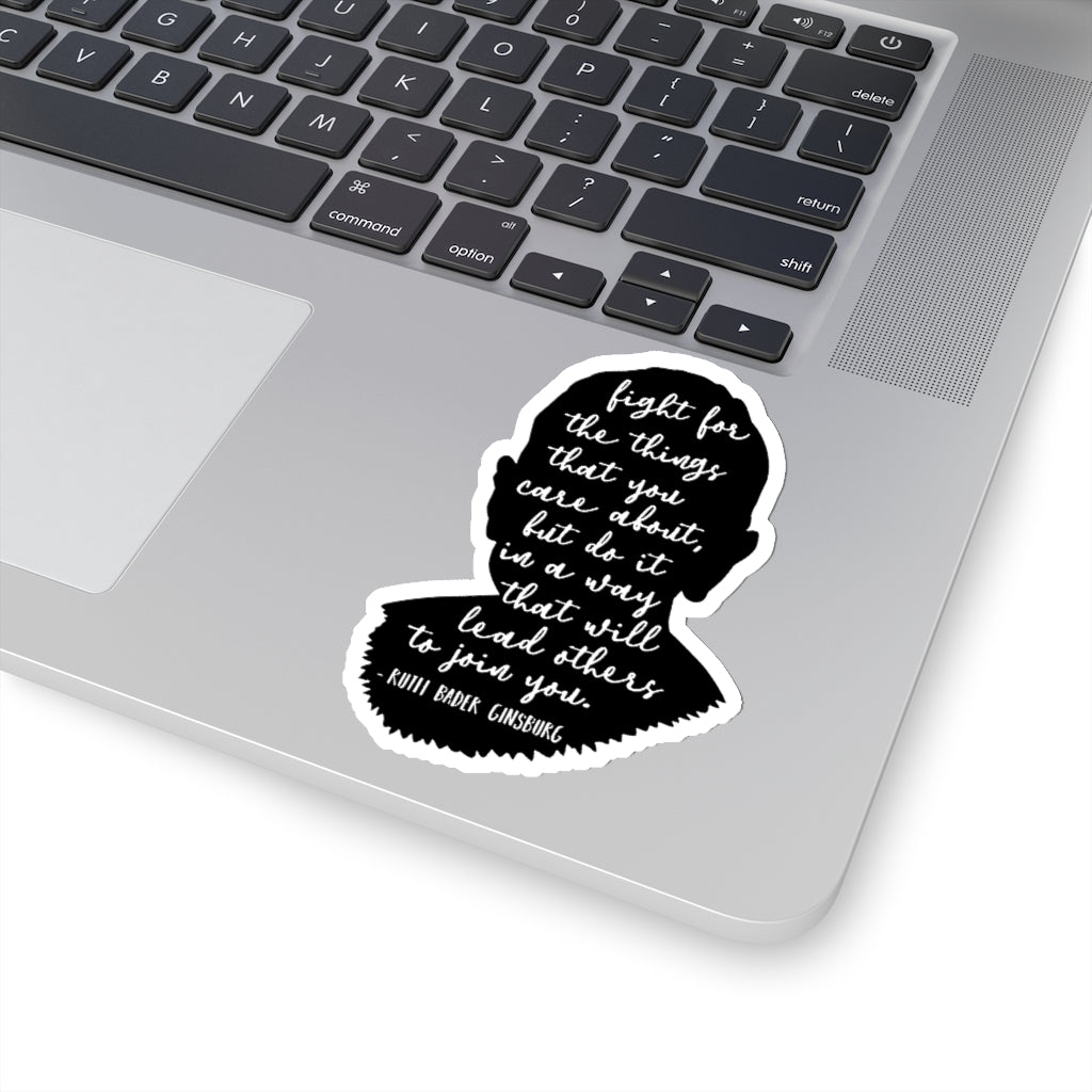 1 Pcs Sticker Decor Ruth Bader Ginsburg Quote Kiss-Cut Stickers, Notorious RBG Sticker Laptop Decal, Stickers for Hydroflask, Cell Phones, Ruth Bader Ginsburg size custom Sticker for Laptop Decal Wall ASIN: B08XTYCWLZ
