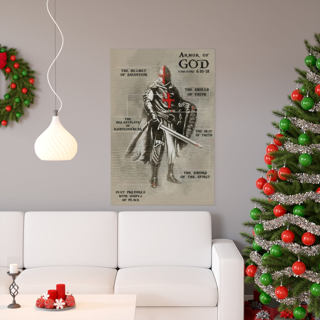 Knight Templar Poster - Armor of God Family Friend Gift
