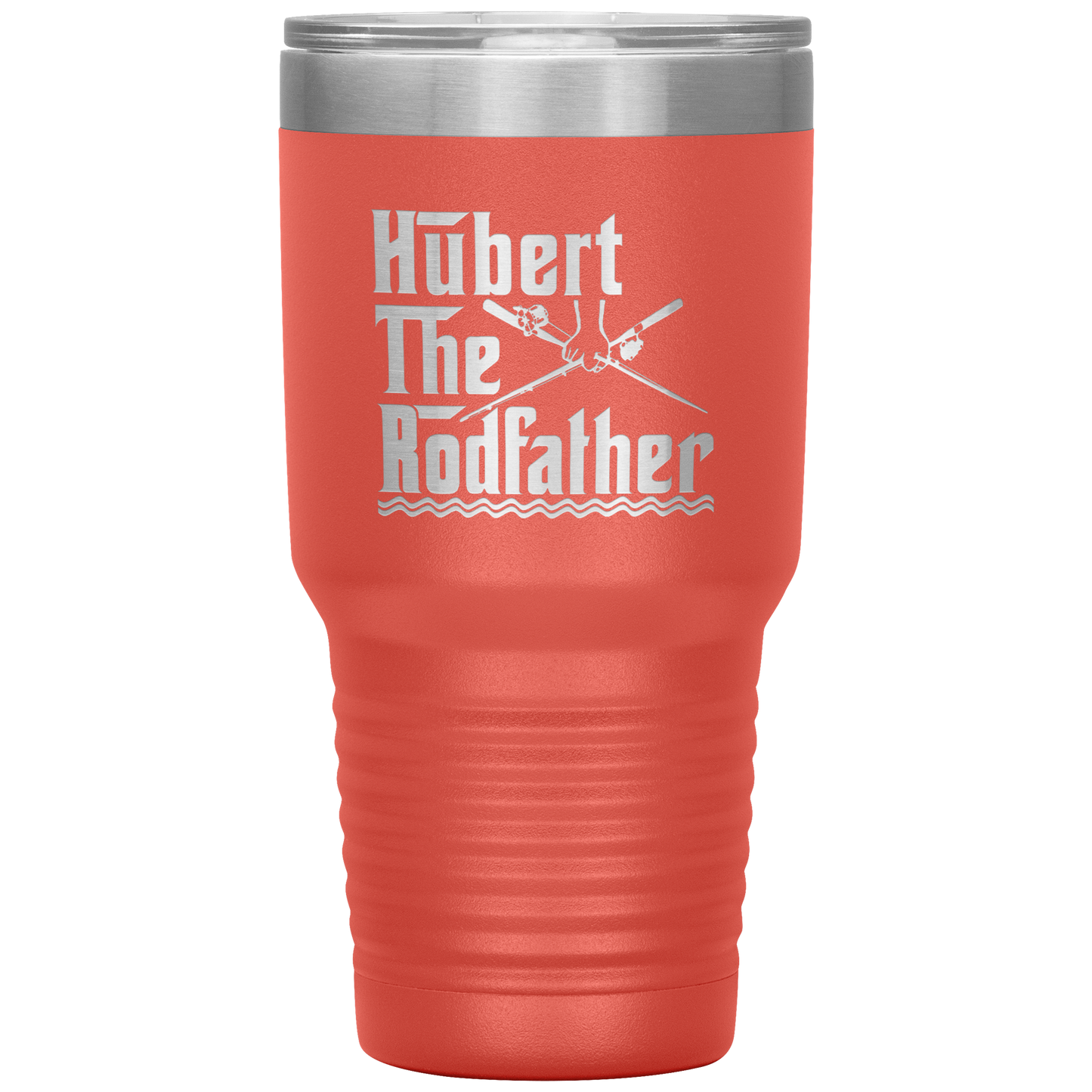 Hubert the Rodfather Sweet quote Personalized Fishing Tumbler For Dad The Rodfather Travel Mug Fathers Day Gift from Daughter or Son 30oz Stainless Steel Laser Etched Gifts Birthday, On Christmas Cool Color 1 ASIN: B08FDJQGZ8