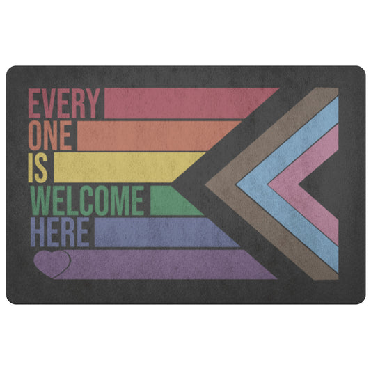 Doormat modern Everyone Is Welcome Here Doormat, LGBT Doormat, Kindness Doormat, Inclusion & Kindness Welcome Doormat, Front Door Mat, Housewarming Gift size 26x18 Gifts for Mom