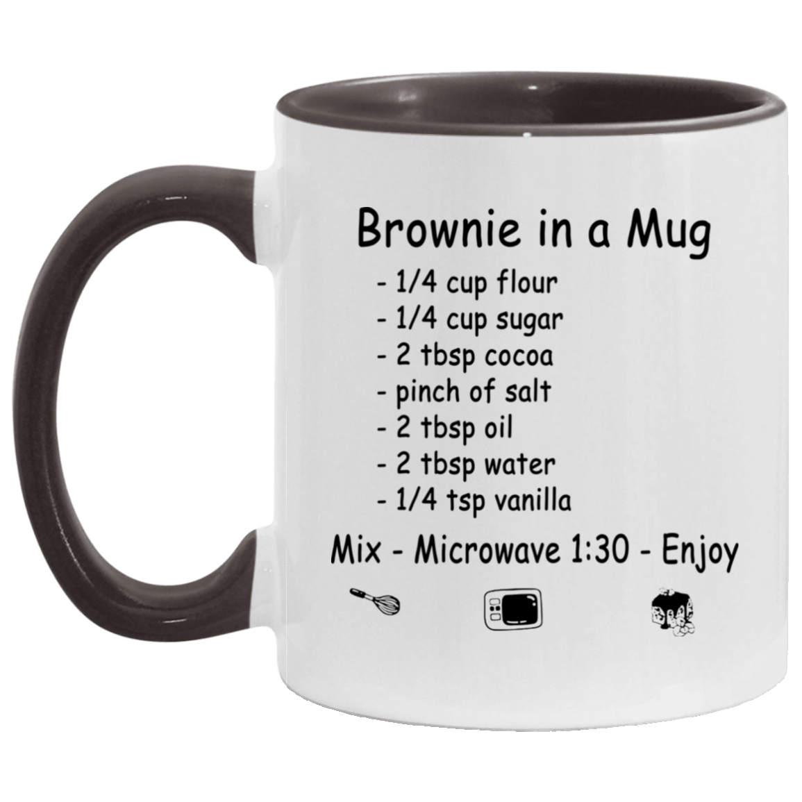 Wowaccentcosalerphequa_173 gift Brownie In A Mug Ceramic Accent Mug – How to Make Brownie Cute Recipe Mug On