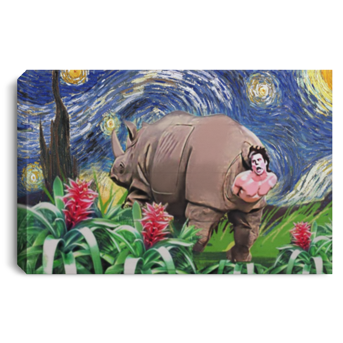 3245263445673 Canvas Meaningful Quote Ace Ventura Rhino When Nature Calls Rhino Butt Birth Scene Funny MovieGift Family Unisex Awesome On Birthday, Decor Home Durable 16"x24" ASIN: B08CRGBN9Y