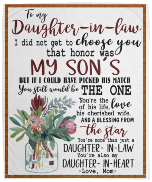 Flower Fleece Blanket - MOM to Daughter-in-Law - Fleece Blanket Soft Comfortable VPM Cozy Plush Fleece Blanket - 50x60 B081Y65SPJ