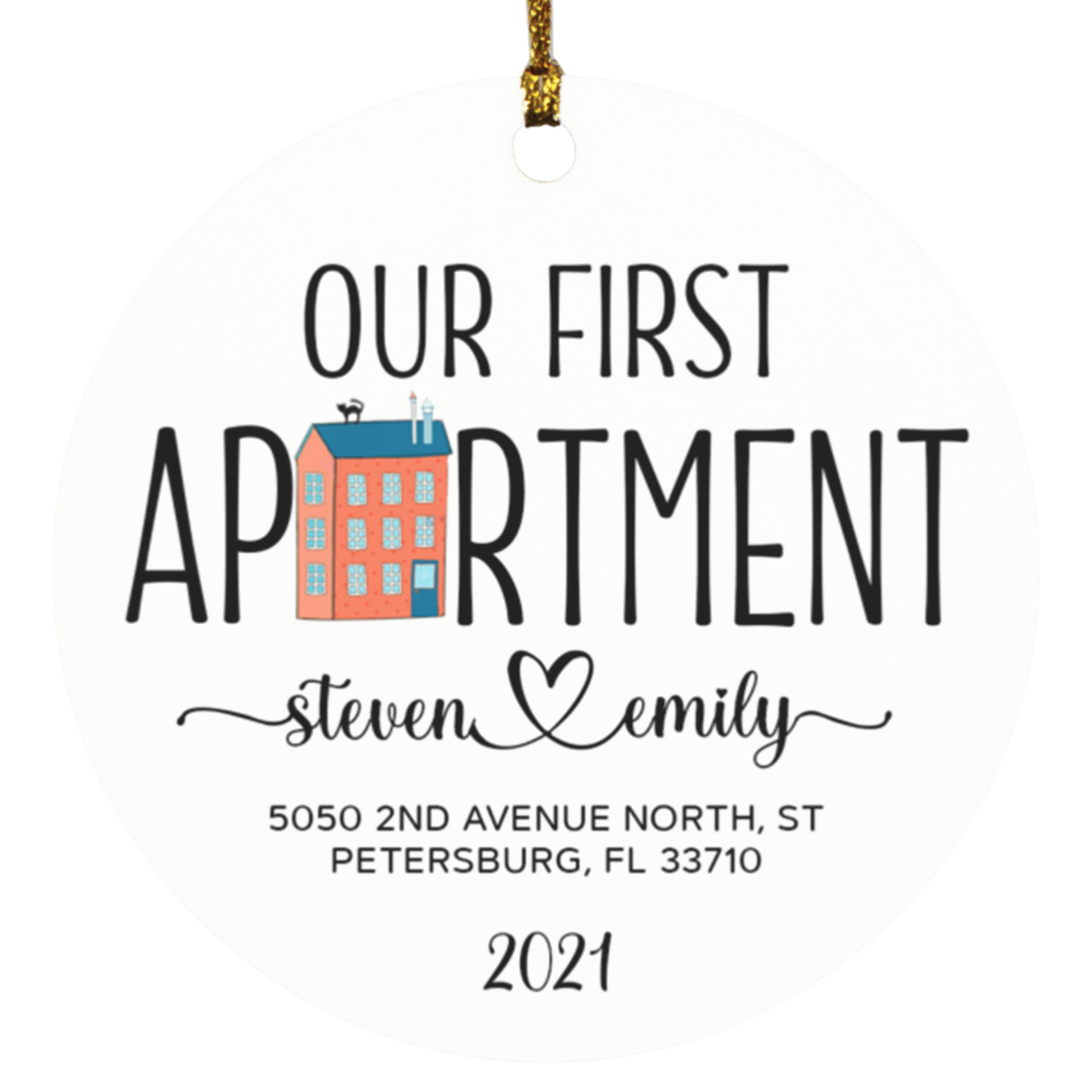Steven & Emily SUBORNC Circle Ornament