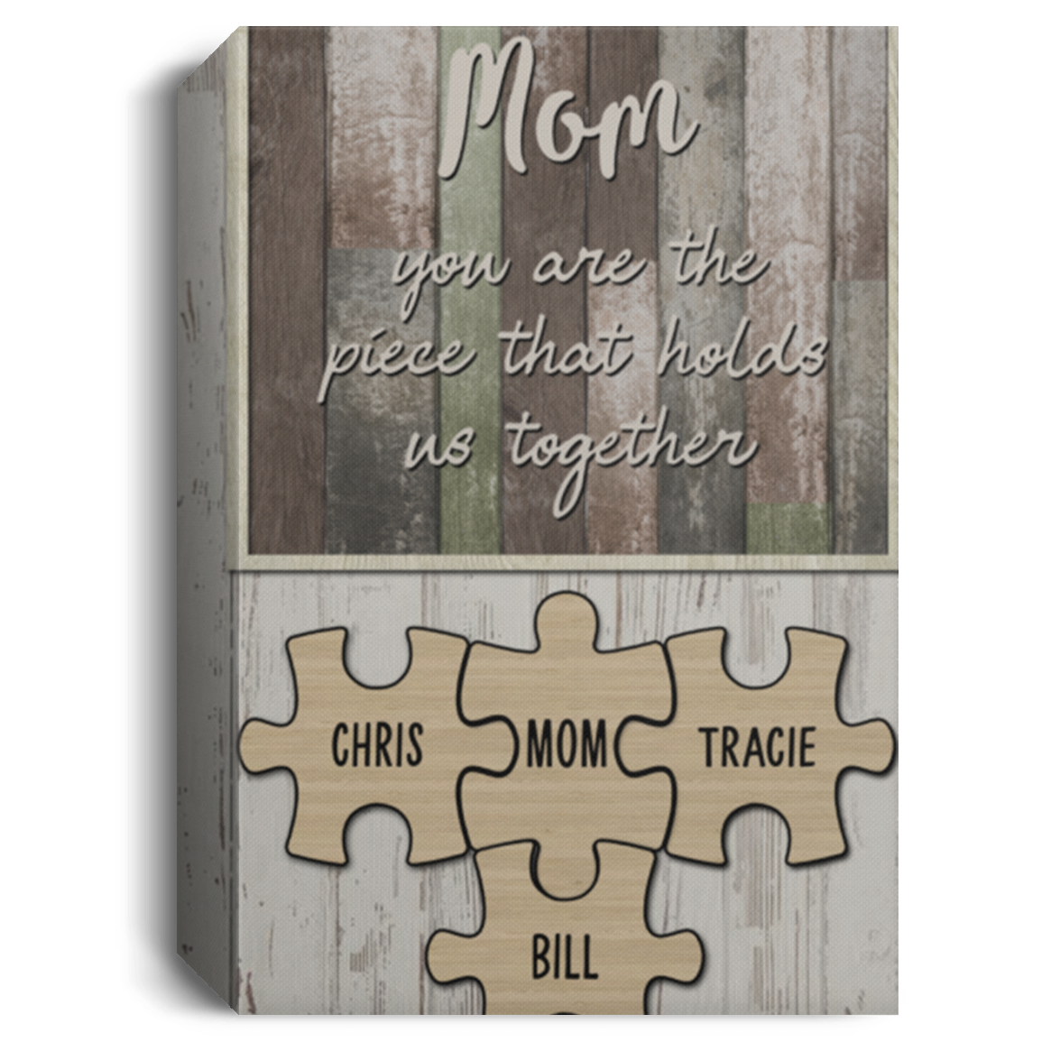 Chris Tracie Bill Mom and Child16x24-Recovered CANPO15 Deluxe Portrait Canvas 1.5in Frame