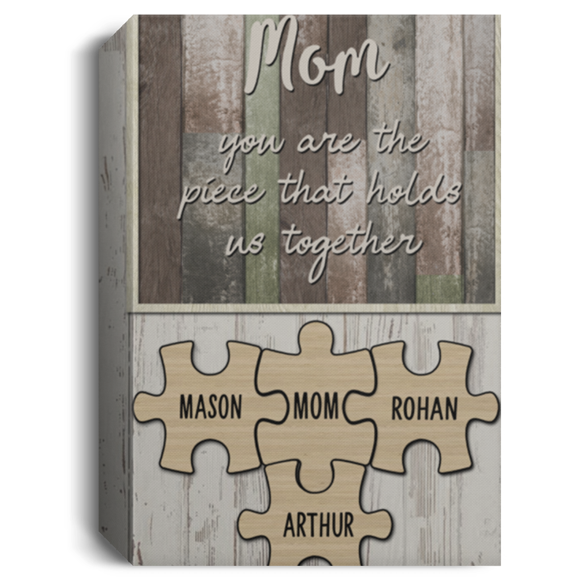 Mason, Rohan, Arthur Mom and Child16x24-Recovered CANPO15 Deluxe Portrait Canvas 1.5in Frame