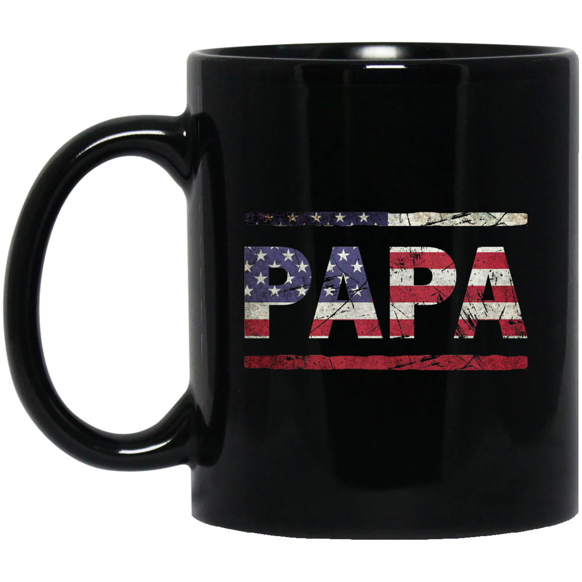 Black Navy T-Shirt PaPa USA Design